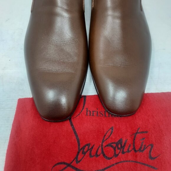 Christian Louboutin MENS Dandelion Brown Smooth Leather Loafer Shoe main image 10